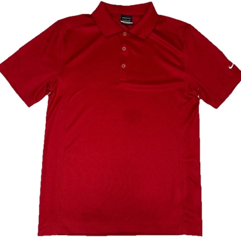 Nike Dri-fit Golf Polo Shirt Small Red Golf Short Sleeved 3636807